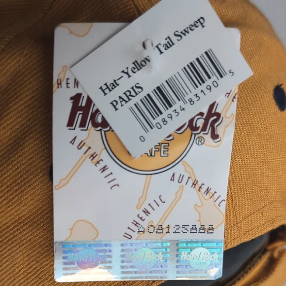 VTG Hard Rock Cafe "Paris" Adj Hat NWT! NOS Spellout 90's - Picture 5 of 10